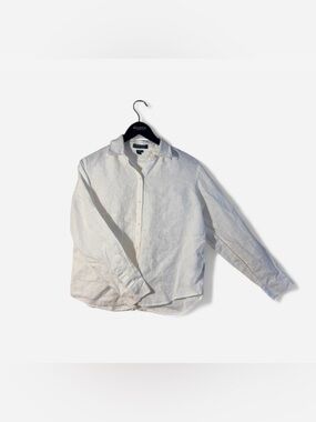 Lauren Ralph Lauren White Linen Long Sleeve Button-Up Blouse | PM | Women’s